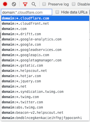 Save HAR filter domain list